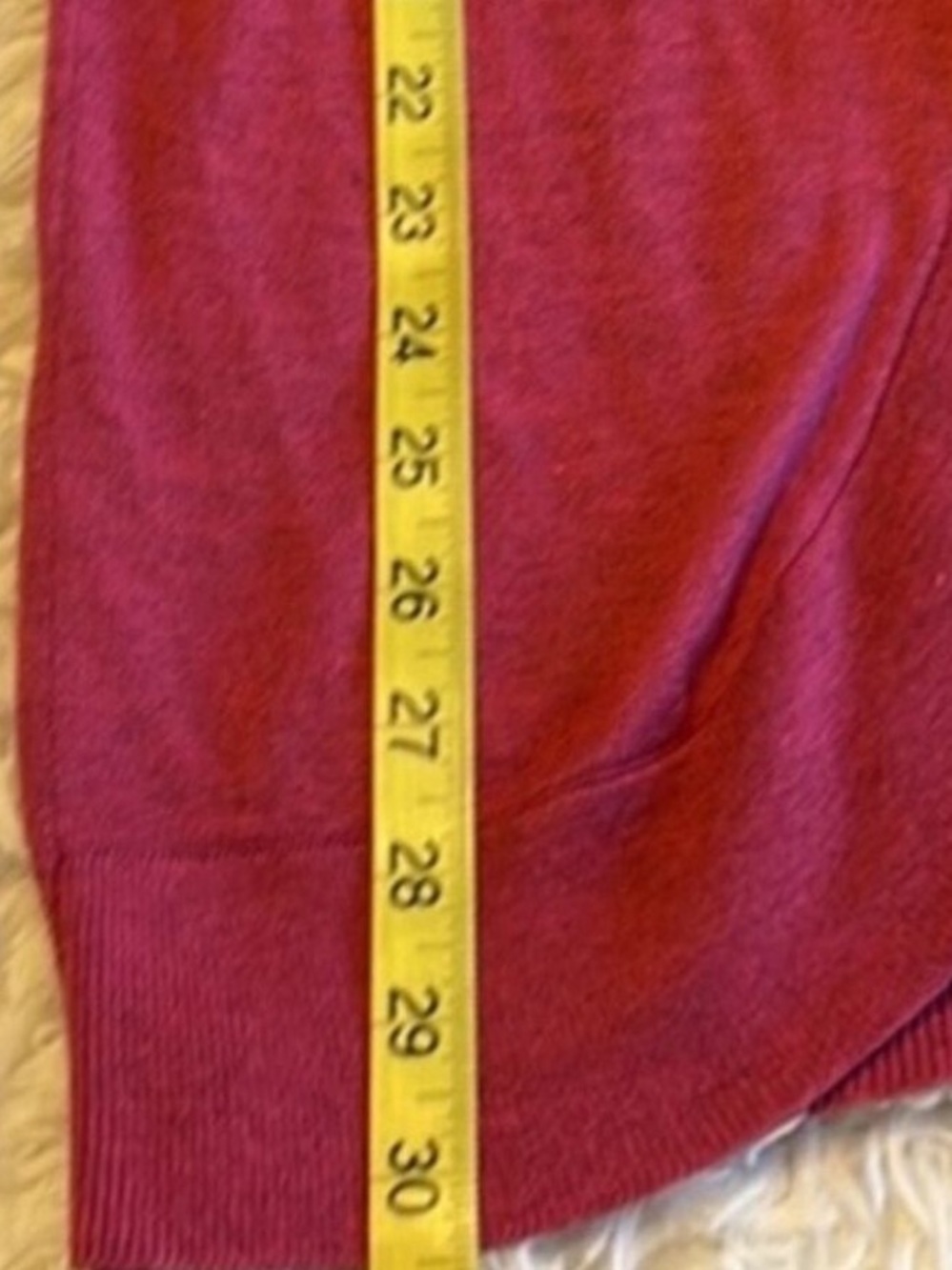 Open Front Knit Cardigan Size Medium Muted Raspberry Pink - Picture 4 of 14